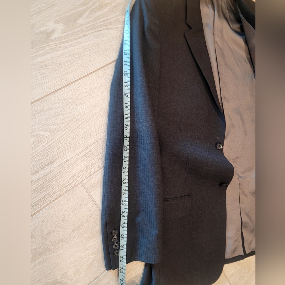 Calvin Klein Men's Pin Stripe Two Button Formal Suit - Picture 7 of 16
